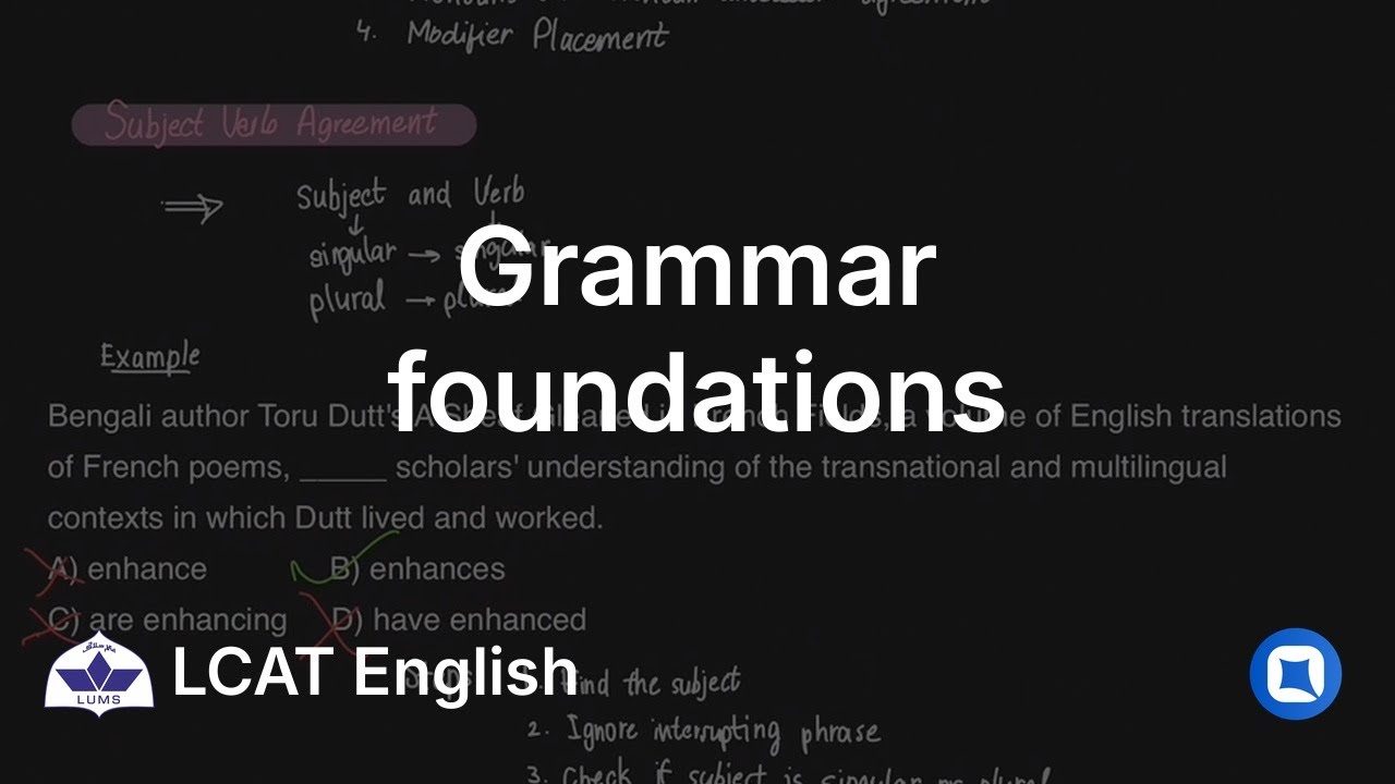 LUMS LCAT Английский | Основы грамматики | Каллам