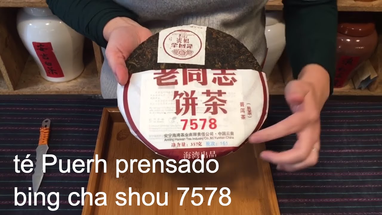 Preparación de té Puerh Bingcha 7578 shou