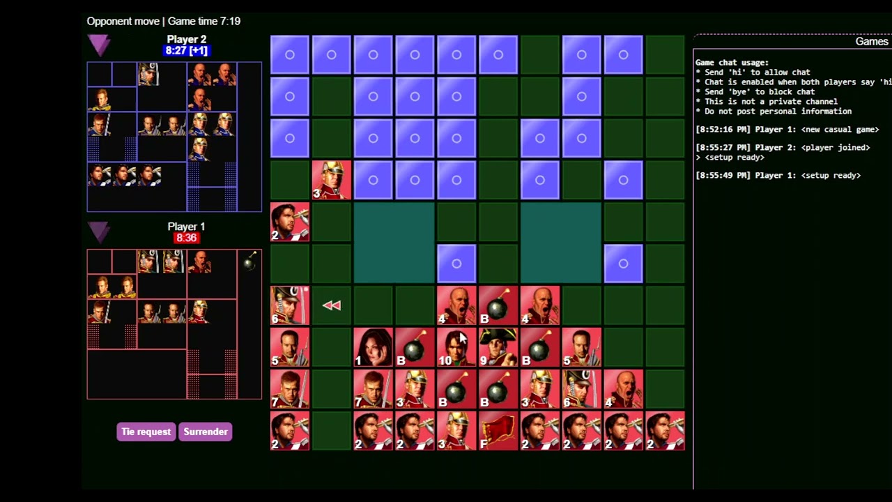 Stratego Setup Challenge - Game #3 on Strategus