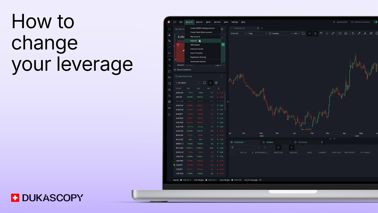 How to Change Your Leverage | DUKASCOPY TUTORIAL
