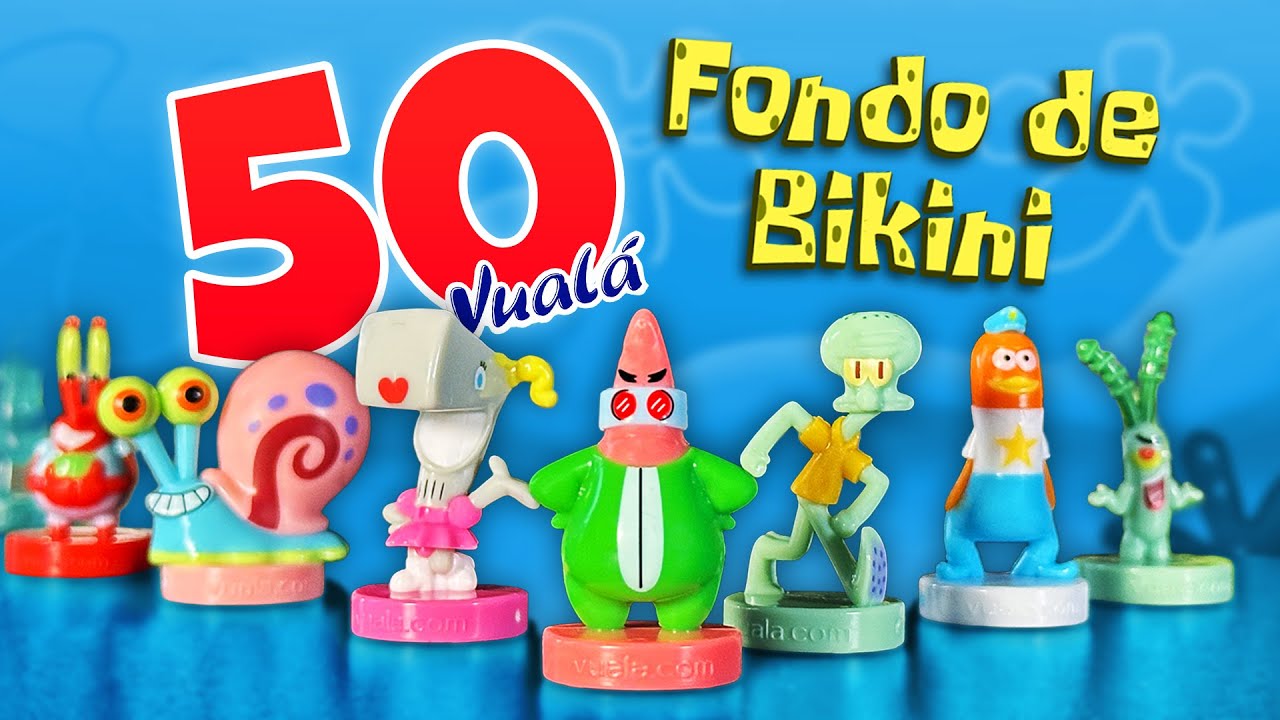 Abriendo 50 Vualá Sorpresa de Bob Esponja 🍍 Hice un fondo de Bikini en la vida real