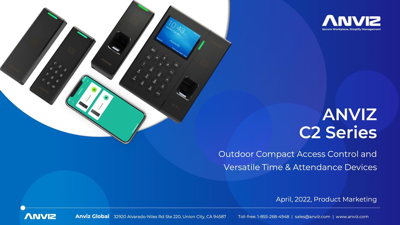 New Product Release - Anviz C2 Series Access Control and Time & Attendance Devices