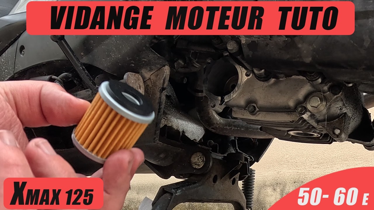 Vidange Huile Moteur et Remplacer les Filtres sur Yamaha 125 Xmax(2006-2020) #xmax2022