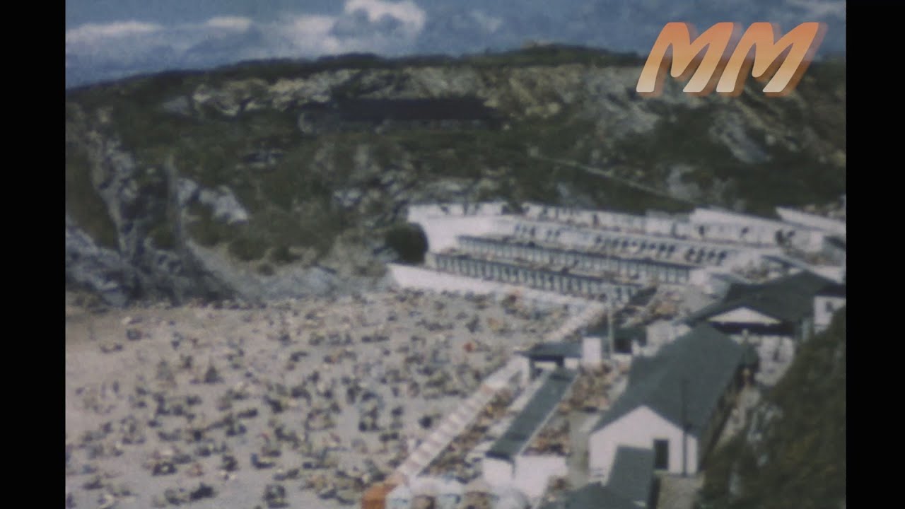 Newquay Holiday at Beachcroft Hotel 1950s old cine film 259