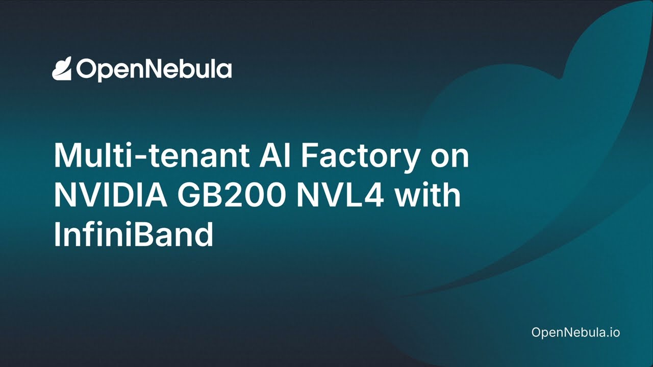 Многопользовательская фабрика ИИ на NVIDIA GB200 NVL4 с InfiniBand