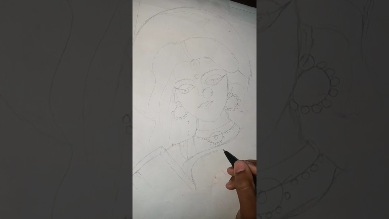 Maa saraswati painting 🖌️🎨🌸...!!part -1