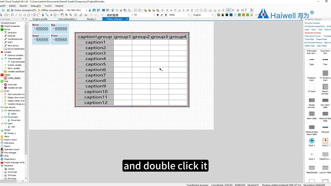 Tutorial video of  Recipe Function for Haiwell SCADA. Check it out!