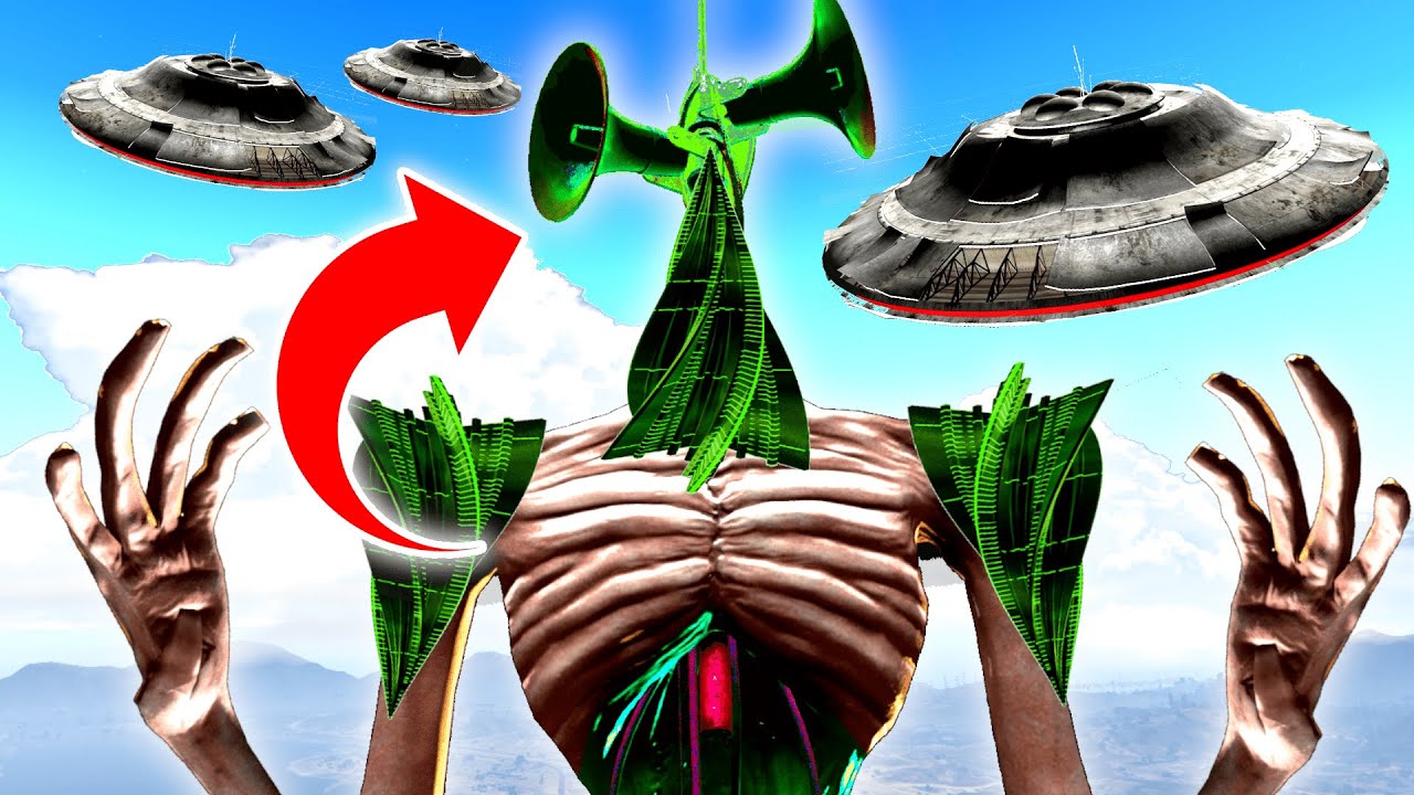 We Found ALIEN SIREN HEAD In GTA 5! (They INVADED SPACE!?) - GTA 5 Mods Funny Gameplay