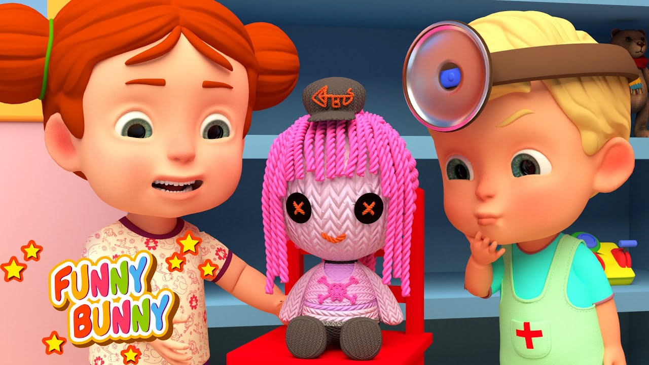 Miss Polly Had A Dolly Song | Funny Bunny Nursery Rhymes & Kids Songs Compilation