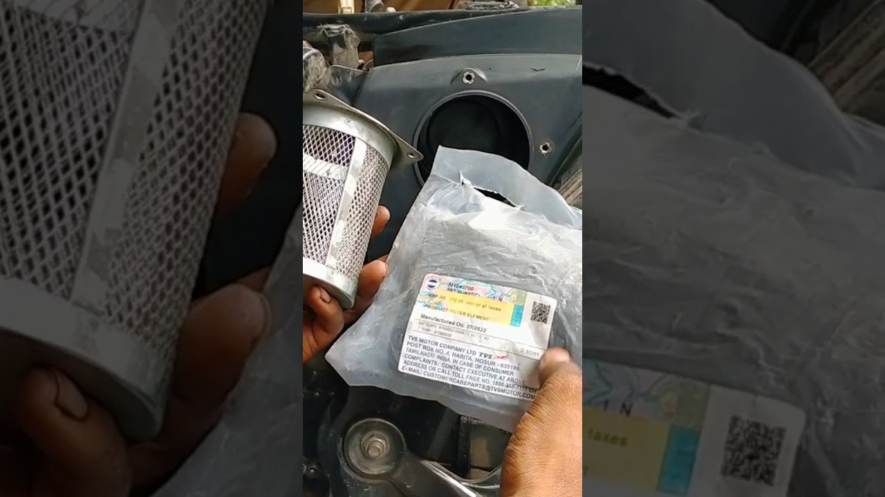 Tvs Apache RTR 160 Air Filter Change #Shorts