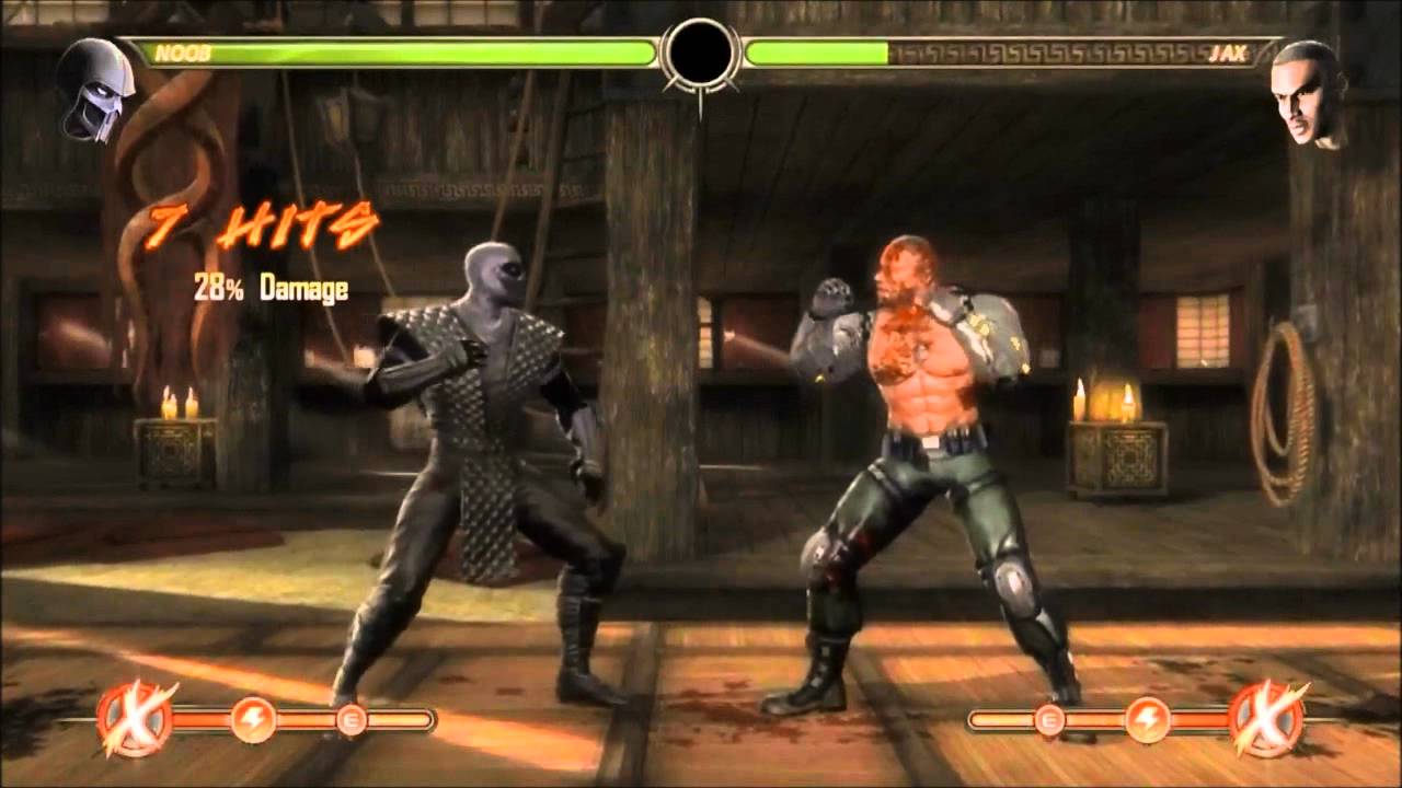 MK9-NOOB SAIBOT COMBOS+TUTORIALS