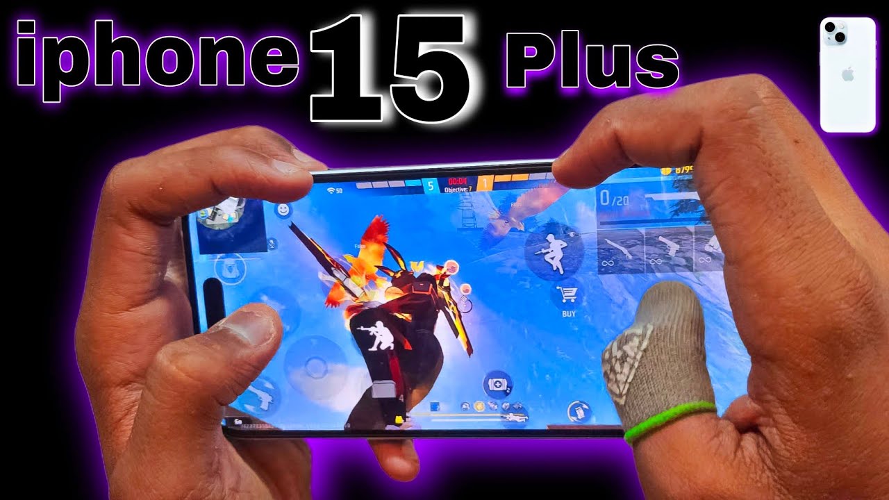 iphone 15 plus unboxing 🎁 and free fire handcam ⚡ One of the best settings ff for iphone player ⚙️