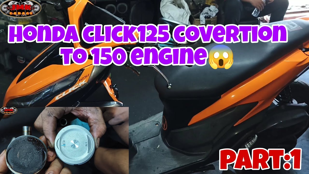 honda click125 convertion to click150 engine part:1 ito ang mga pyesang papalitan