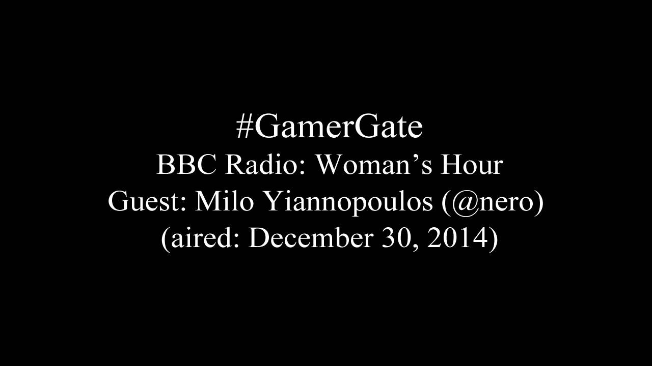 BBC: Milo Yiannopoulos #GamerGate