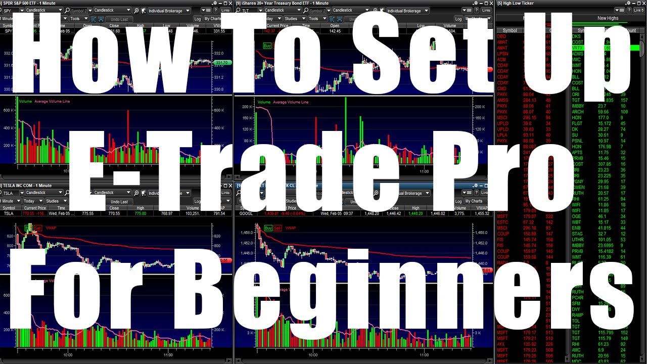 HOW TO SET UP E-TRADE PRO FOR BEGINNER STOCK MARKET TRADERS TUTORIAL