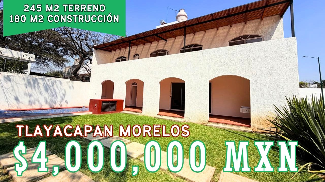 🏡 CASA LA VILLITA en VENTA con ALBERCA ILUMINADA 😱 en el CENTRO de TLAYACAPAN MORELOS 📍