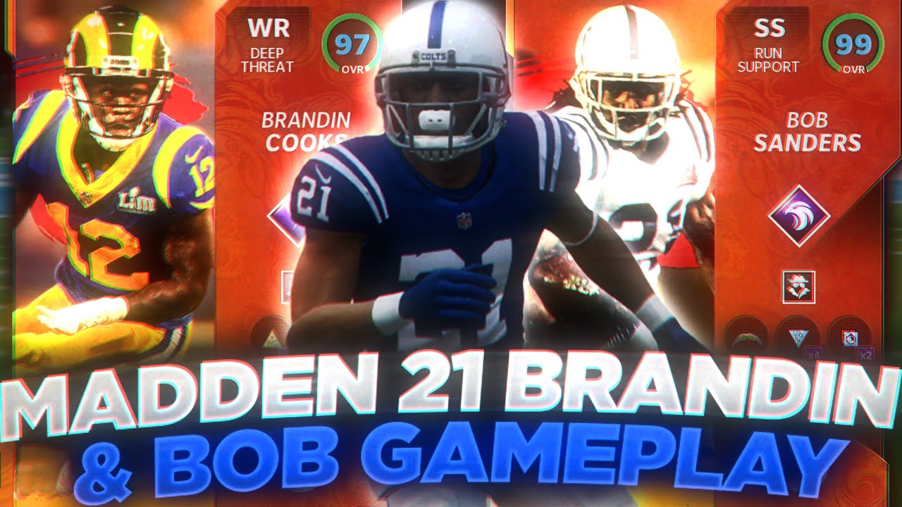 SUPER BOWL PAST BRANDIN COOKS & BOB SANDERS! 96 OVR BOB SANDERS & BRANDIN COOKS