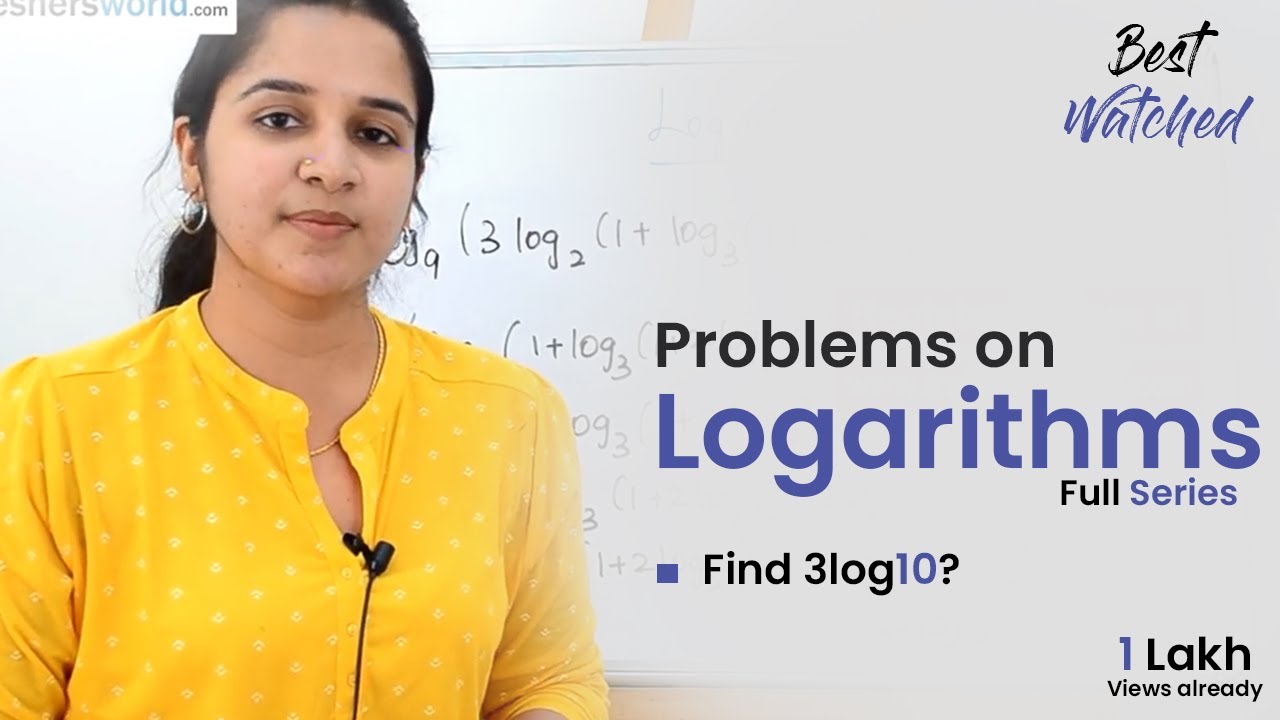 Aptitude Made Easy &ndash; Problems on Logarithms Full series, Learn maths #withme #StayHome