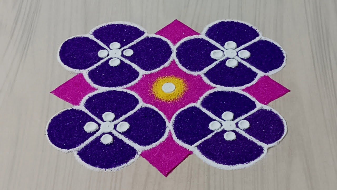 || Beautiful 4 x 4 Dots Rangoli For Festival || Dots Rangoli For Festival || Dots Kolam Design ||