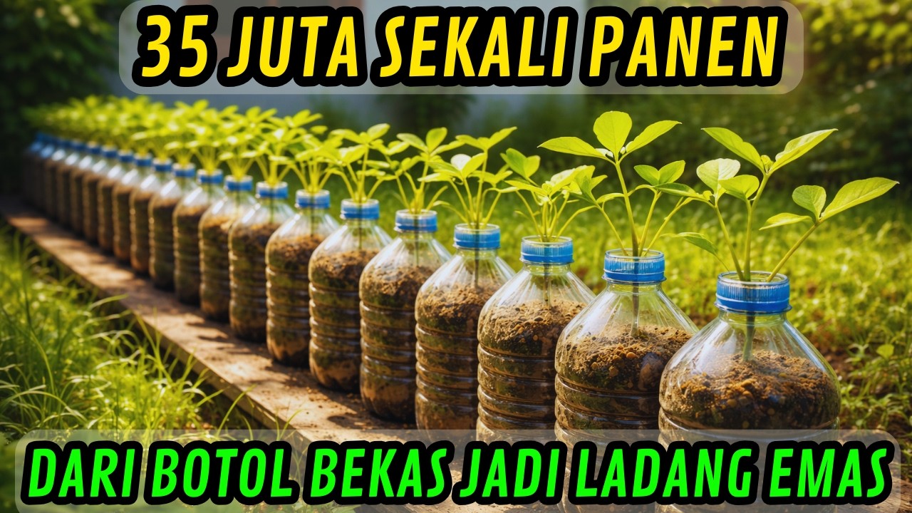 NGGAK NYANGKA‼️ Botol Bekas Disulap Jadi Kebun Kacang Tanah Cuan 35 Juta !