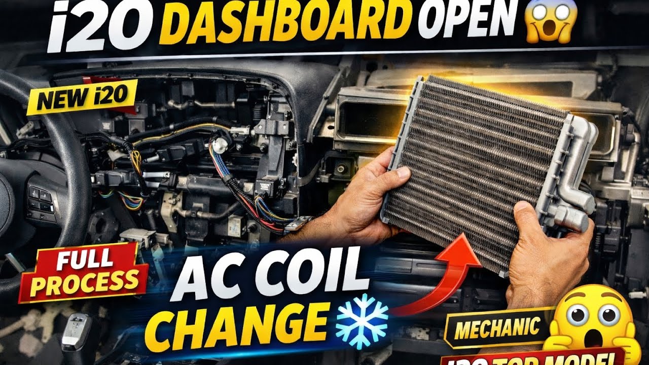 i20 Top Model AC Cooling Coil Leakage 😱 | Dashboard Open Karke Coil Change | Full Repair Process