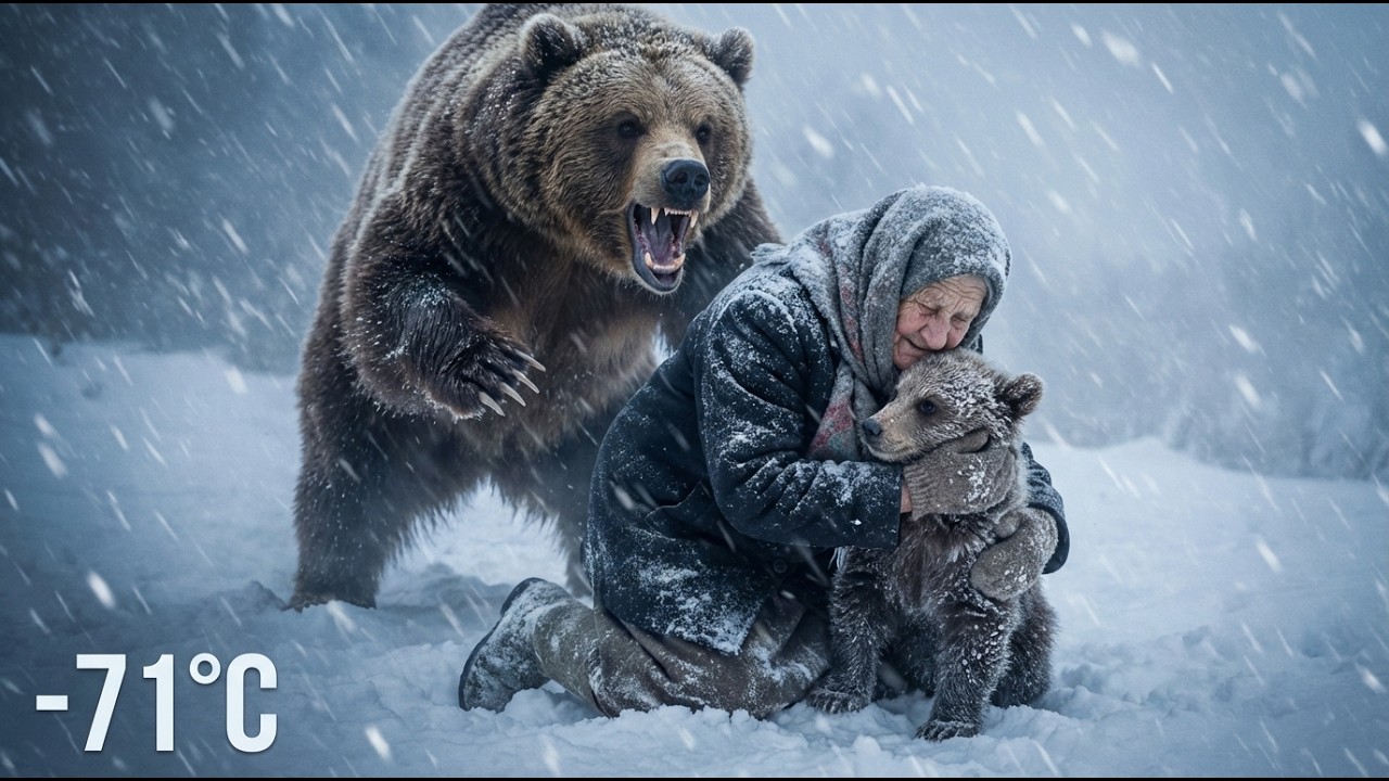 90 Year Old Woman Survives-71°C Alone-Until a 500kg Giant Knocks at Midnight, Yakutia Survival Story