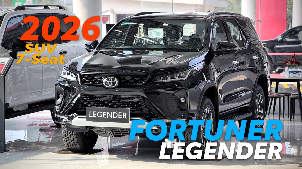 2026 Toyota Fortuner Legender: Family SUV 7 Seat | Attitude Black Mica