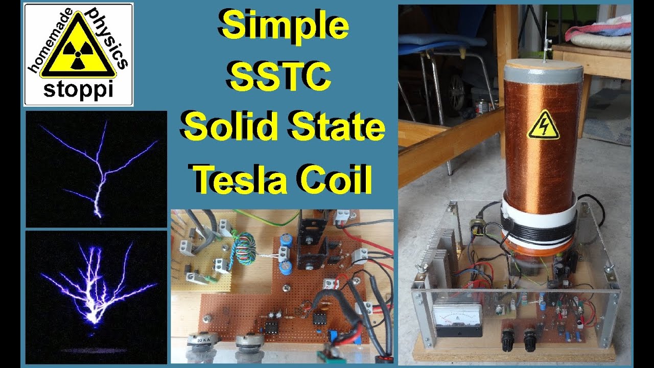 Simple solid state tesla coil - SSTC / Einfache SSTC Teslaspule