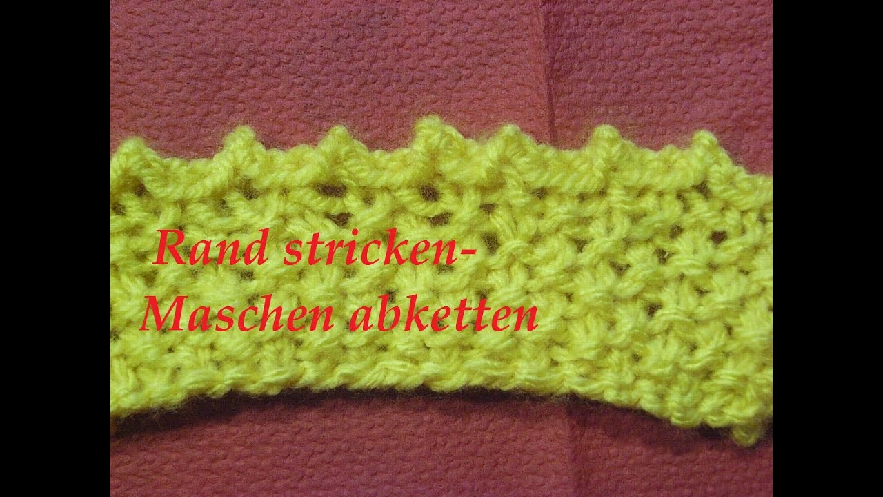 Zick Zack*Picot rand stricken*Maschen abketten*039* Stricken*Strick Muster*Muster für Pullover