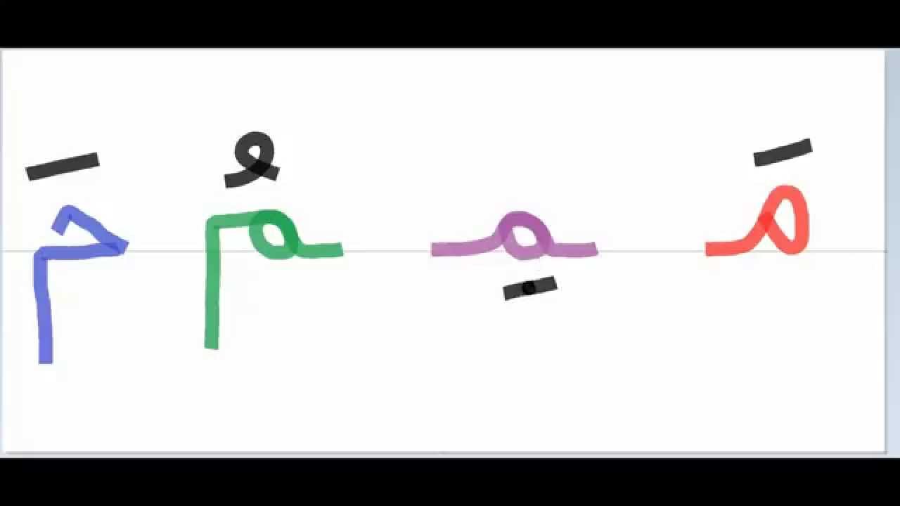 طريقة كتابة حرف الميم