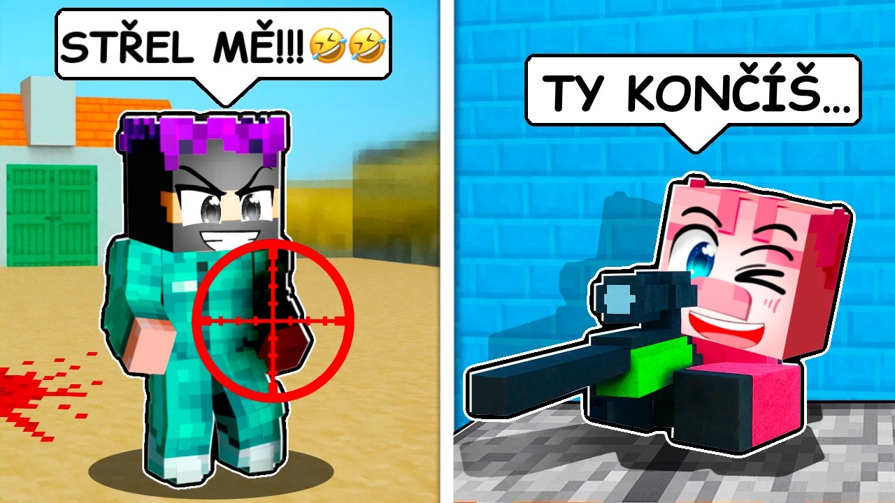 Jsem SNIPER ve SQUID GAME, abych POSTRAŠIL svoje KAMARÁDY v Minecraftu!