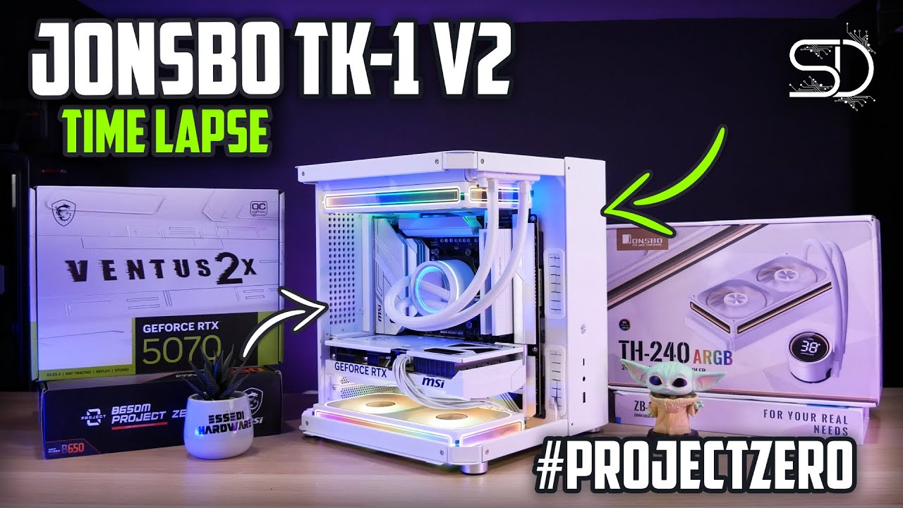 PC BUILD TIME LAPSE - JONSBO TK-1 V2 (MSI PROJECT ZERO)