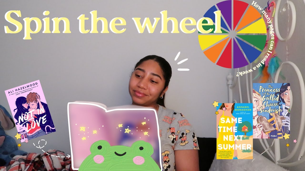 Spin the wheel picks how many pages I read for a week✨💌📚