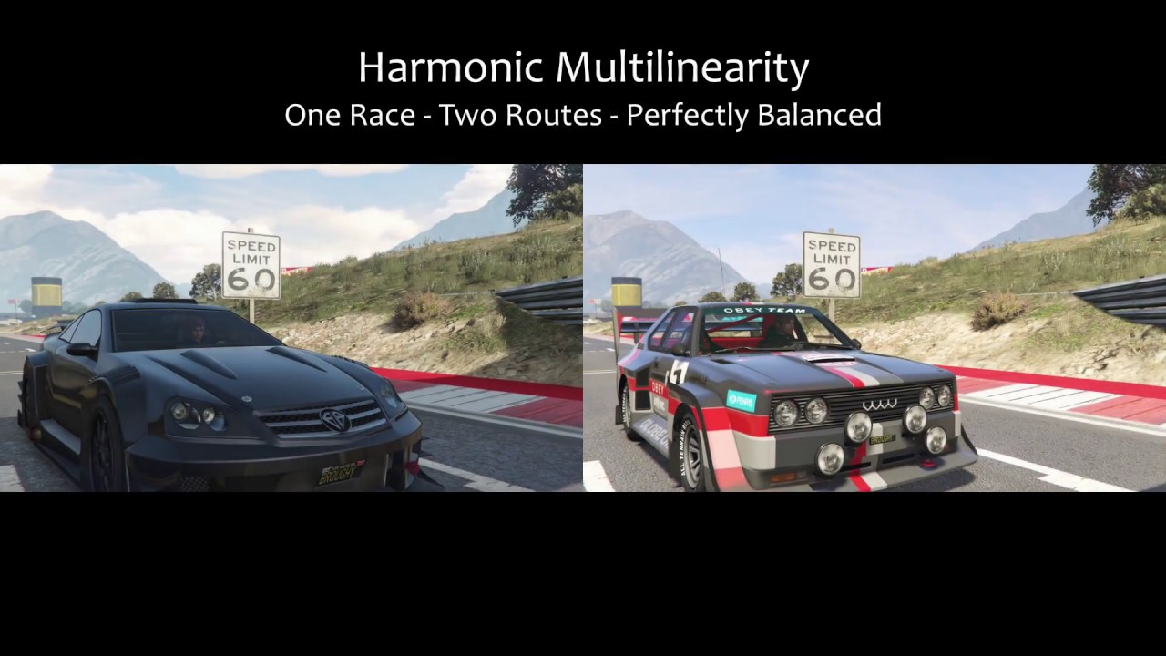 Harmonic Multilinearity Side-By-Side Race Comparison (GTA Online) [Clip]