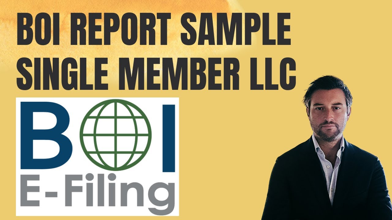 How to File BOI Report with FinCEN - Example for Single Member LLC