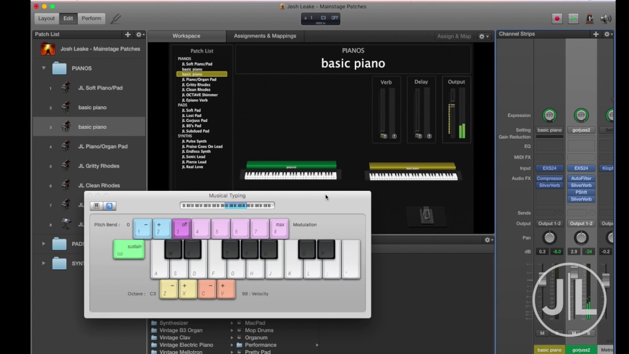 MAINSTAGE TUTORIAL: How to create a drone/static pad using musical typing