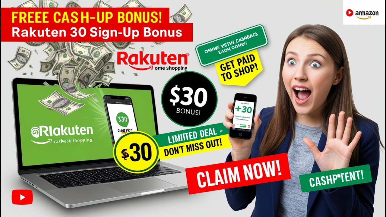 Rakuten $30 Sign-Up Bonus &ndash; How to Get Your FREE Cashback! (Rakuten REWARDS)