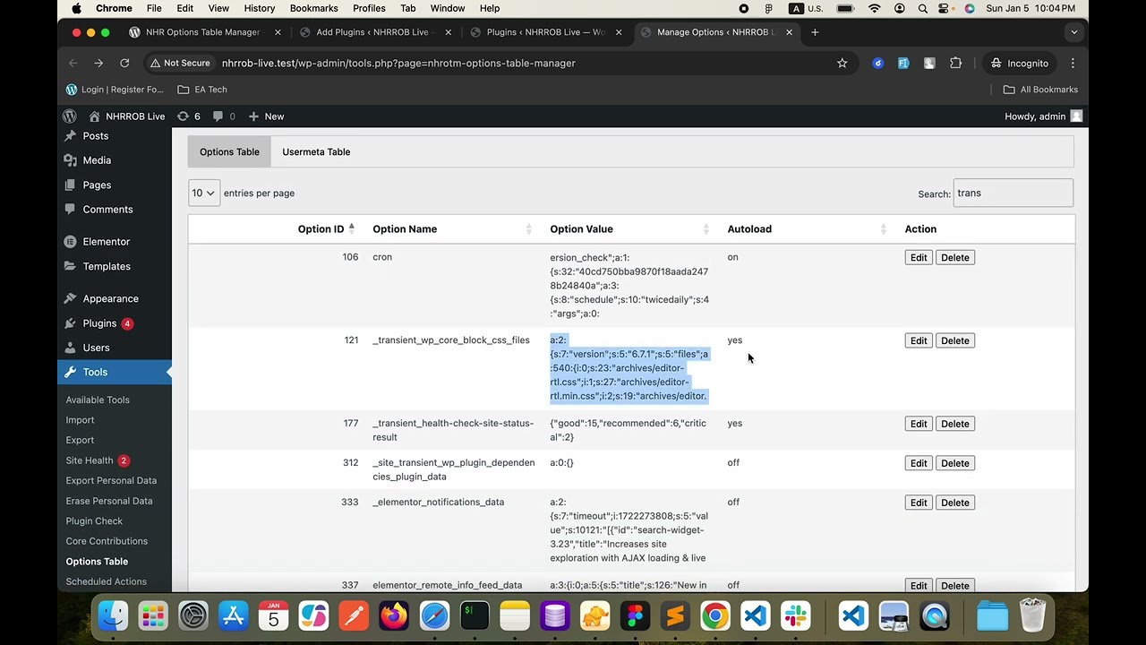 S2E1 NHR Options Table Manager