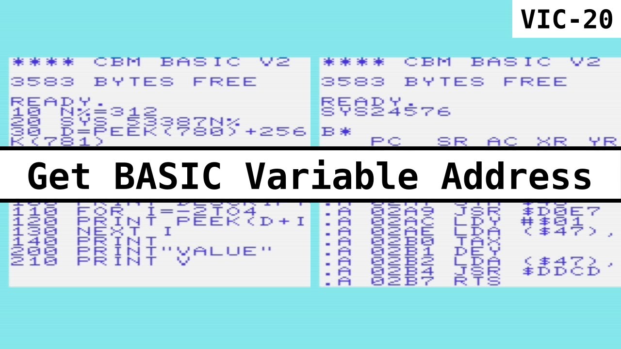 Getting the Address of BASIC Variables on the VIC-20