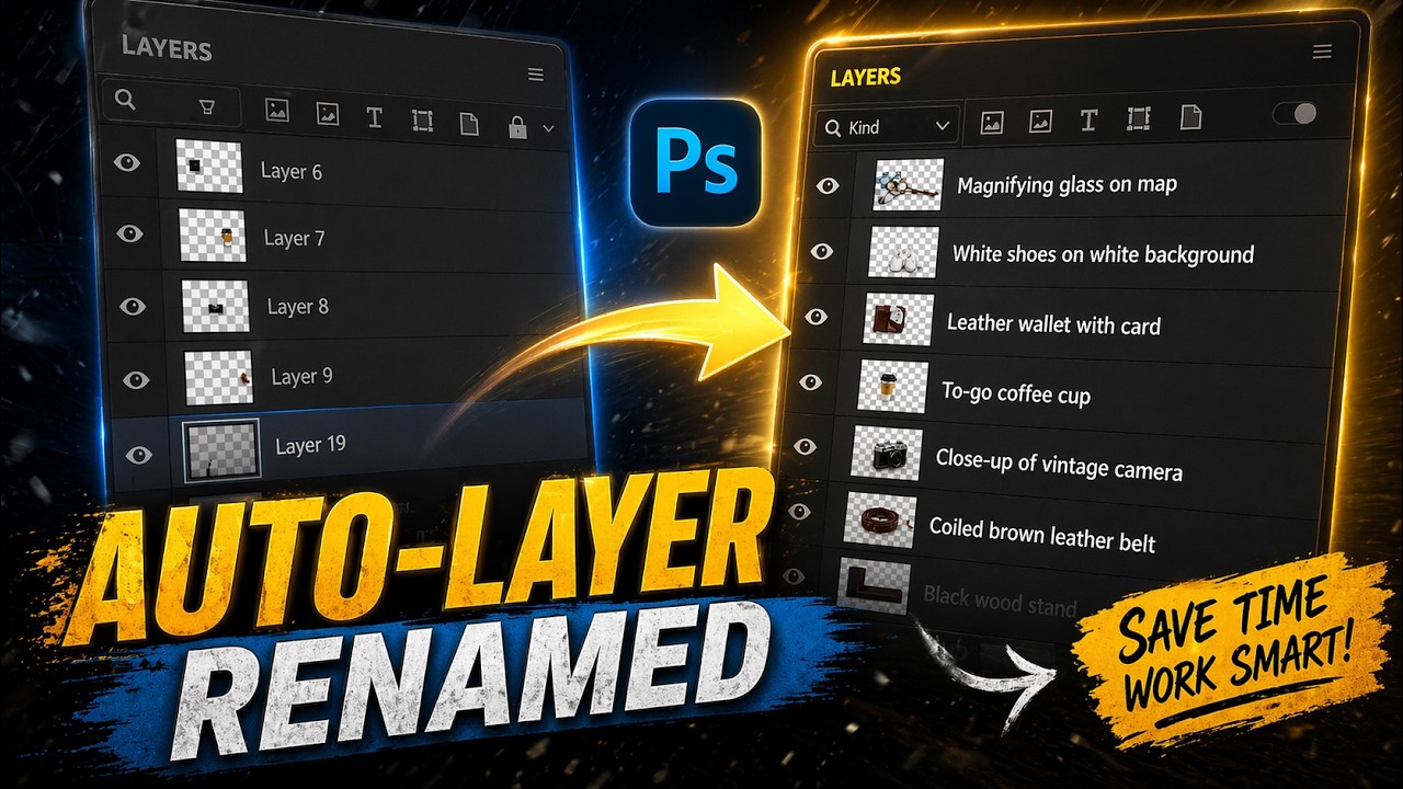 Stop Naming Layers Manually: Photoshop AI Auto-Rename Feature