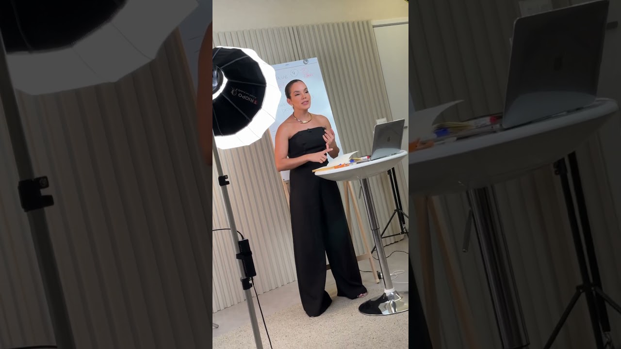 Bastidores da live de hoje, live de MasterClass da Luiza Hott #audiovisual #livestream