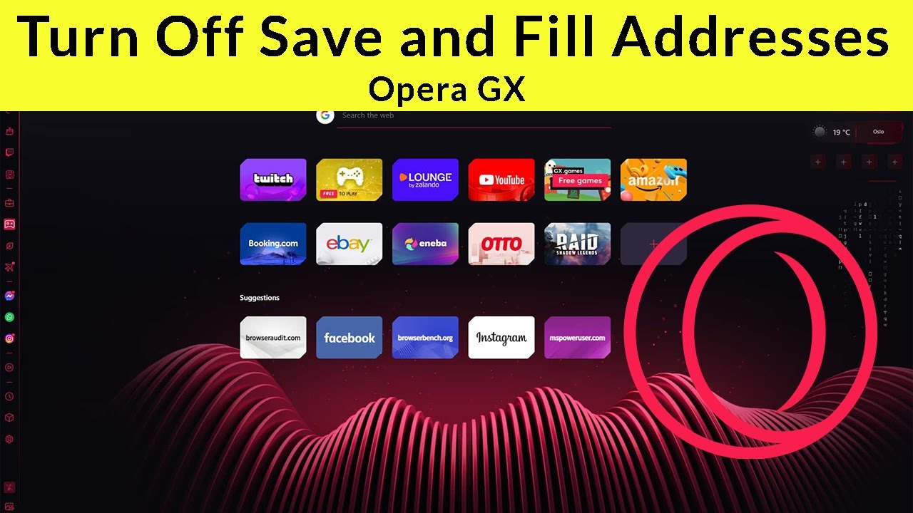 How to Turn Off Save and Fill Addresses Feature in Opera GX?