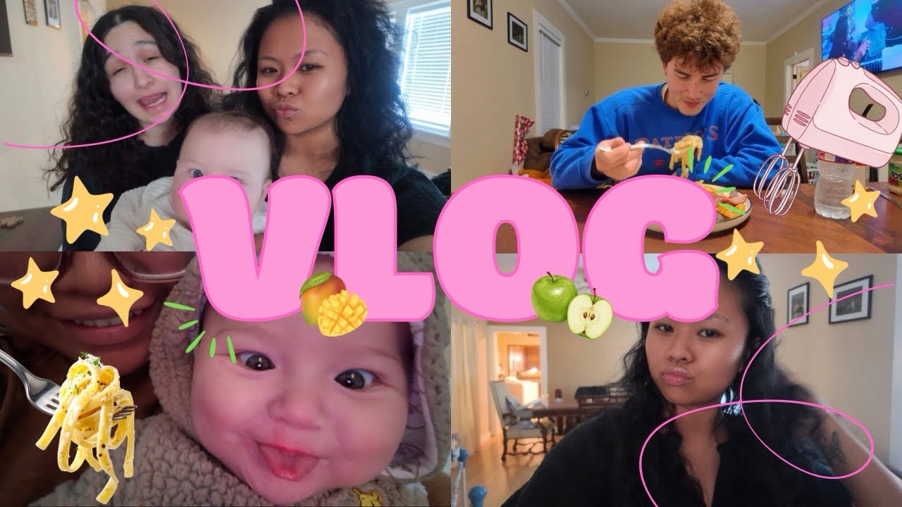 FIRST VLOG!! A day in my life/ Cook with me: chicken Alfredo and mango crema! 