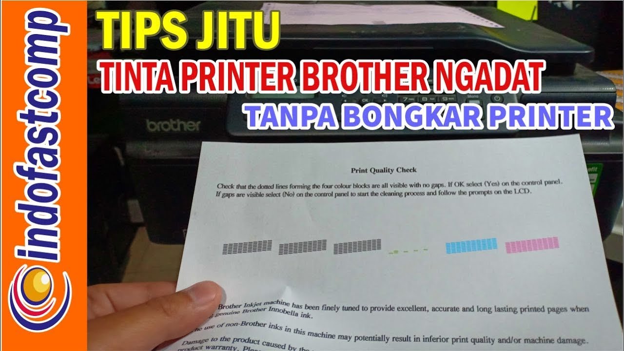 Solusi Printer Brother J200 Tidak Keluar Tinta BY INDOFASTCOMP [tutorial printer 01]