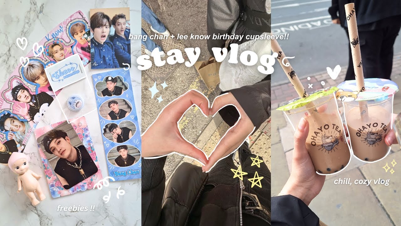 [STAY VLOG] уютный видеоблог с лучшей подругой ⋆˙🌱🍥‧₊˚ Stray Kids Cupsleeve, шопинг в стиле kpop,...