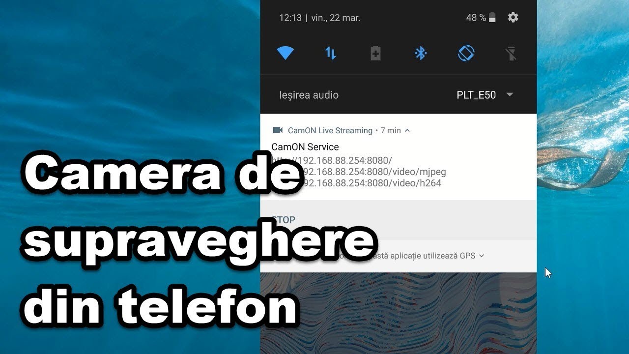 Smartphone transformat în cameră de supraveghere