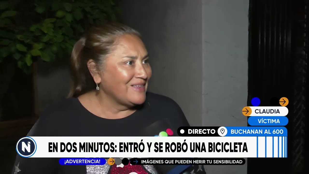 En dos minutos: entró a una casa, robó una bicicleta y todo quedó grabado | TELEFE ROSARIO