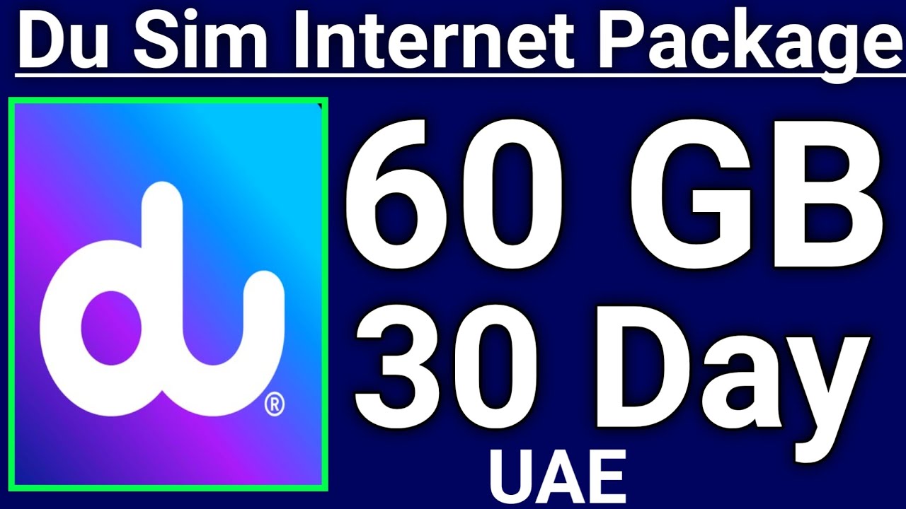 Du Sim Card 60GB Internet Package Monthly | Du Sim 60GB Internet Monthly Package