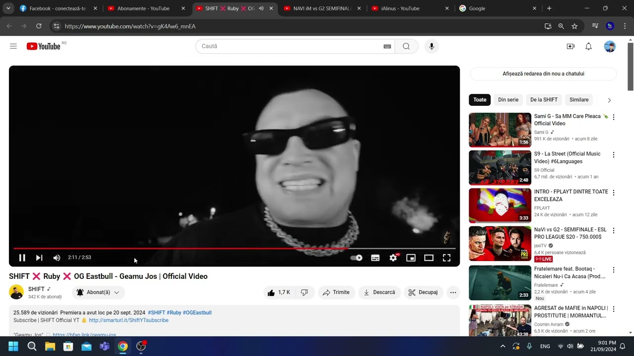 Parere de piesa 😱SHIFT ❌ Ruby ❌ OG Eastbull - Geamu Jos | Official Video