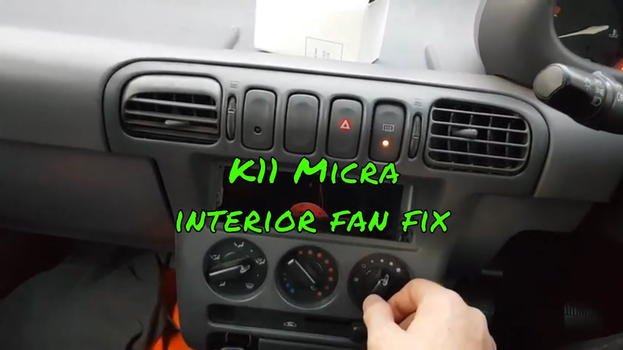 Interior fans only working on full speed? How to fix. K11 Nissan Micra